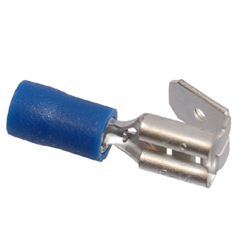 DVP0A2-6.3 Insulated Blue Piggyback Crimp 6.3mm for 1.5-2.5mm Cable