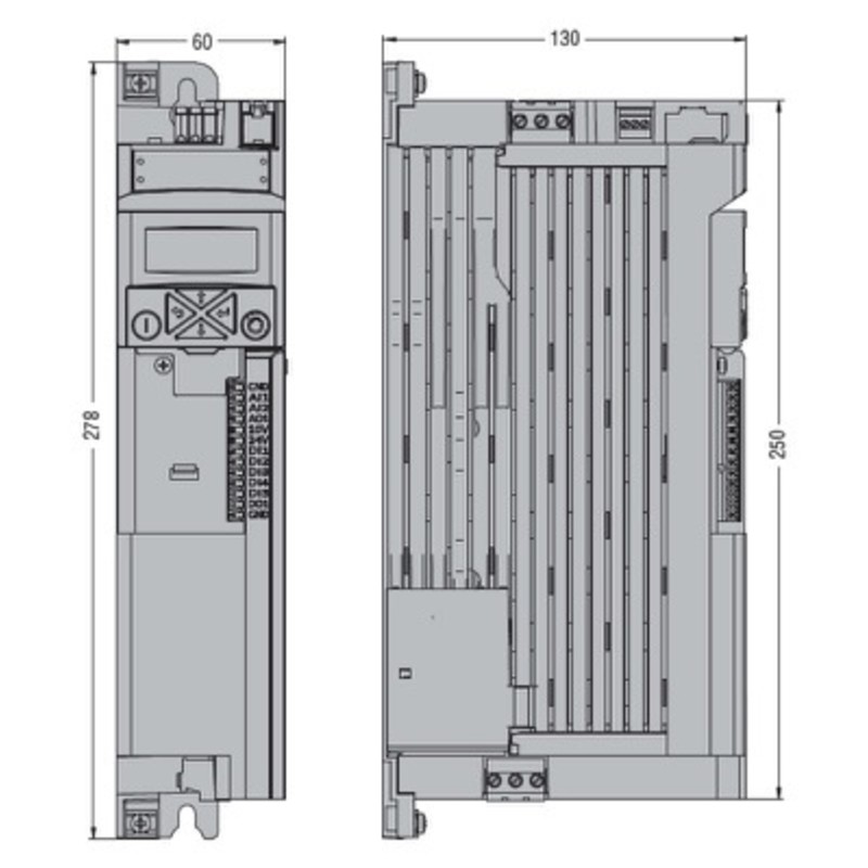 VLA122A240 Lovato Electric VLA1 Single Phase Variable Frequency Drive 200-240V 9.6A 2.2kW