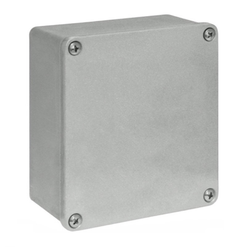 G130.68 RP Gain Aluminium 130 x 130 x 75mmD Enclosure IP65 Sandblasted Finish