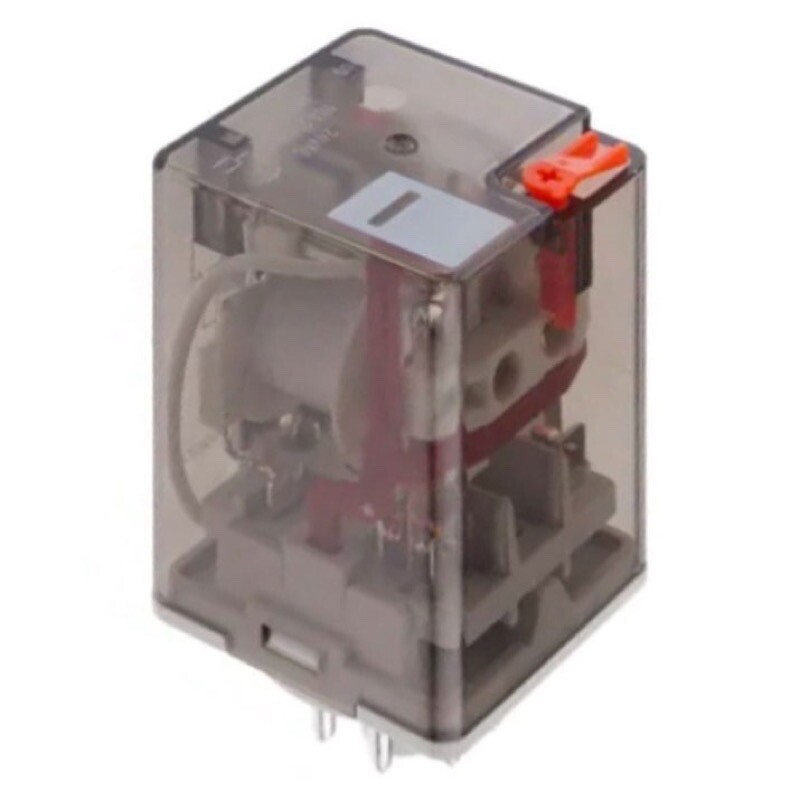 HF10FH024A2ZDT Hongfa HF10 Double Pole 10A Relay 24V AC Coil 2 Change-Over Contacts (DPDT) Test Button &amp; LED Indication