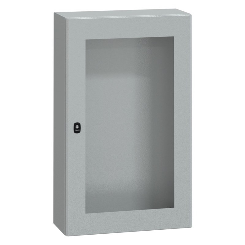 NSYS3D10640T Schneider Electric PanelSeT S3D Mild Steel 1000H x 600W x 400mmD Wall Mounting Enclosure IP66 Glazed Door