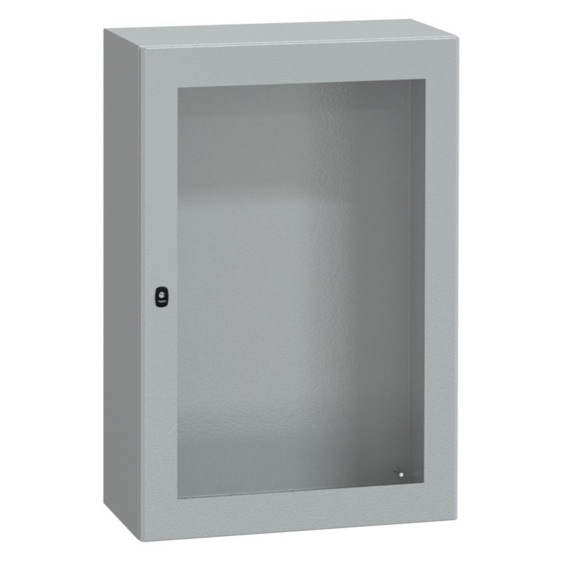 NSYS3D12840T Schneider Electric PanelSeT S3D Mild Steel 1200H x 800W x 400mmD Wall Mounting Enclosure IP66 Glazed Door