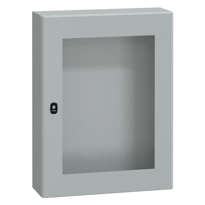 NSYS3D8625T Schneider Electric PanelSeT S3D Mild Steel 800H x 600W x 250mmD Wall Mounting Enclosure IP66 Glazed Door
