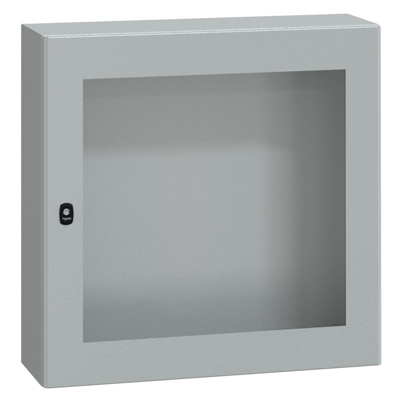NSYS3D8830T Schneider Electric PanelSeT S3D Mild Steel 800H x 800W x 300mmD Wall Mounting Enclosure IP66 Glazed Door