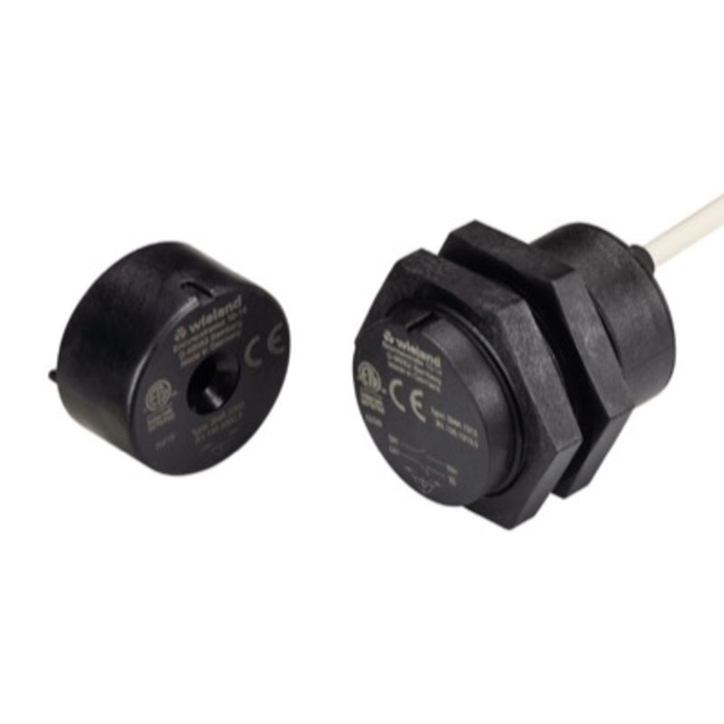R1.100.0323.0 Wieland sensor PRO SMA 0323 Magnetic Non Contact Safety Switch (NO/NO) Round Housing 3M Cable