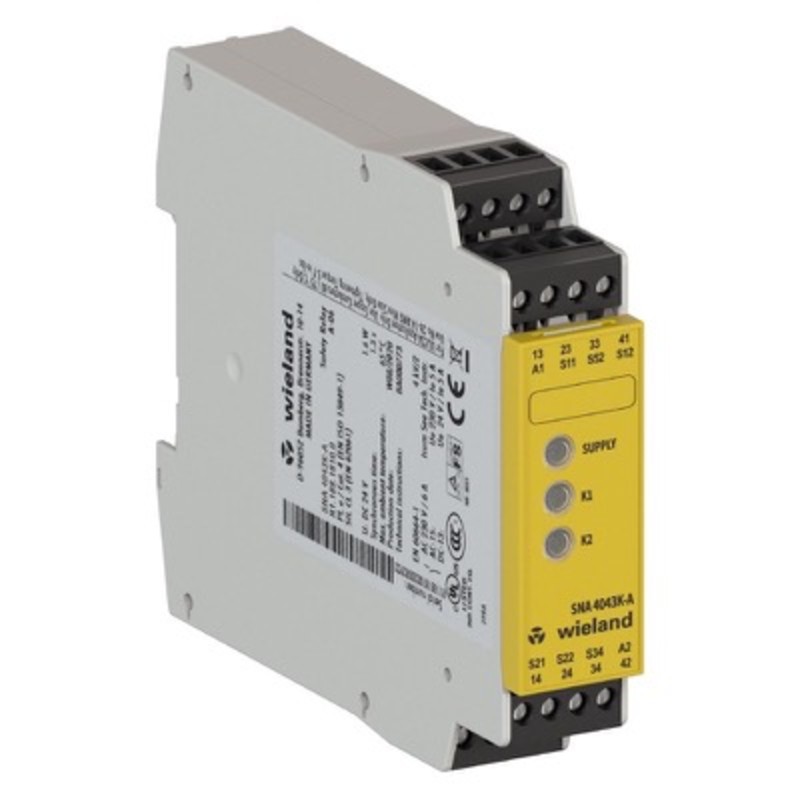 Wieland safe Relay SNA4043KA 230VAC 3 N/O & 1 N/C Contacts Auto/Manual