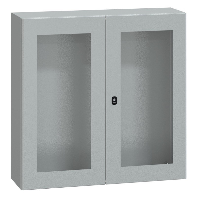 NSYS3D101030DT Schneider Electric PanelSeT S3D Mild Steel 1000H x 1000W x 300mmD Wall Mounting Enclosure IP55 Glazed Door