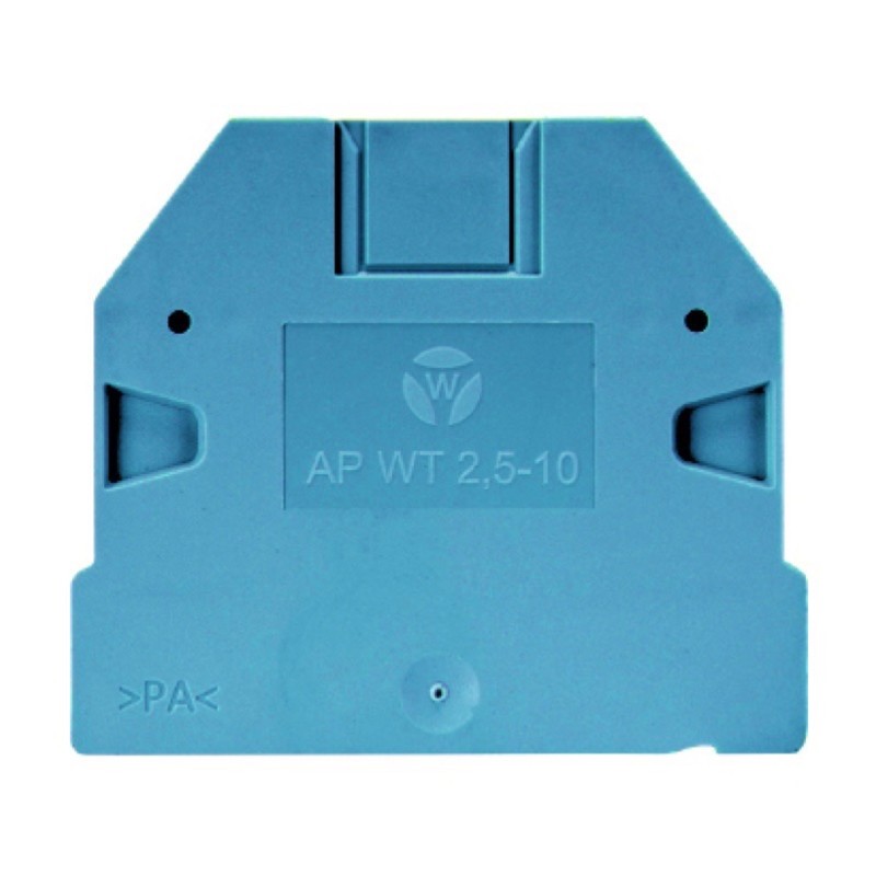 07.313.2555.6 Wieland selos WT AP Blue End Plate for WT2.5 - WT10 Terminals