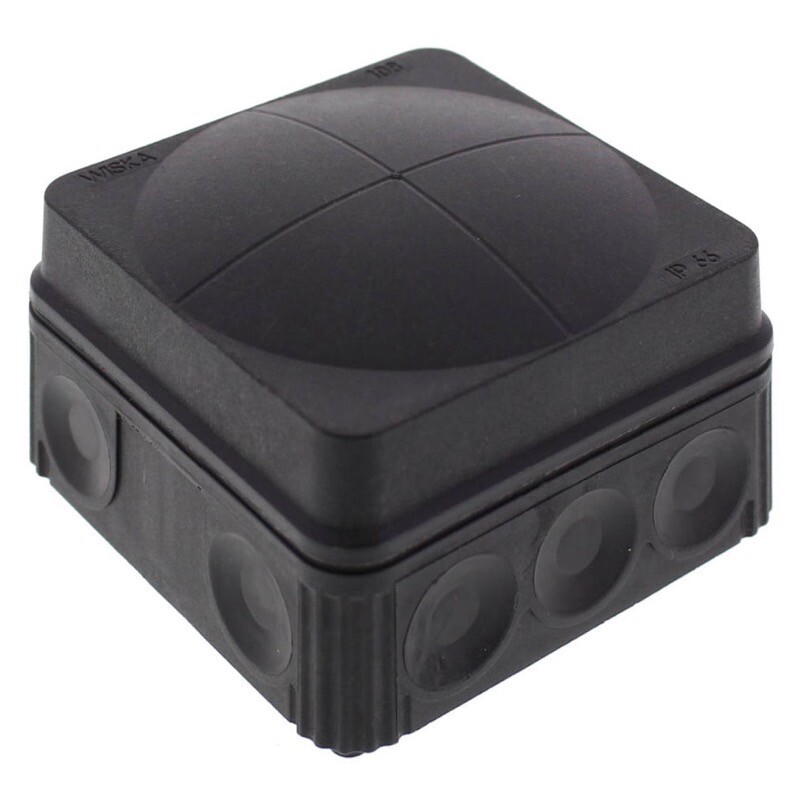 10061998 WISKA COMBI 108/5 BK Polypropylene 76 x 76 x 51mmD Enclosure Black IP66 