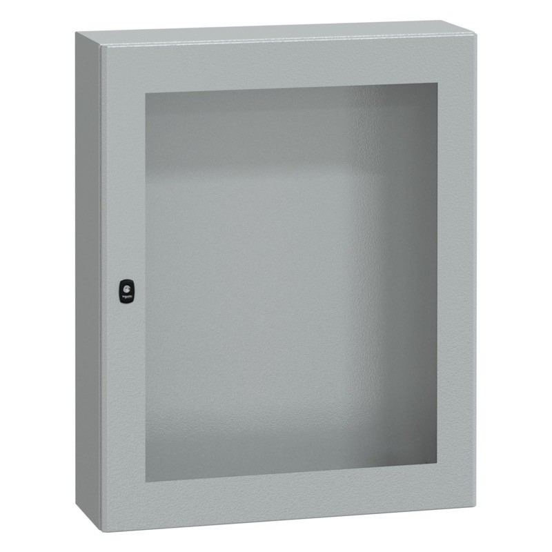 NSYS3D10840T Schneider Electric PanelSeT S3D Mild Steel 1000H x 800W x 400mmD Wall Mounting Enclosure IP66 Glazed Door