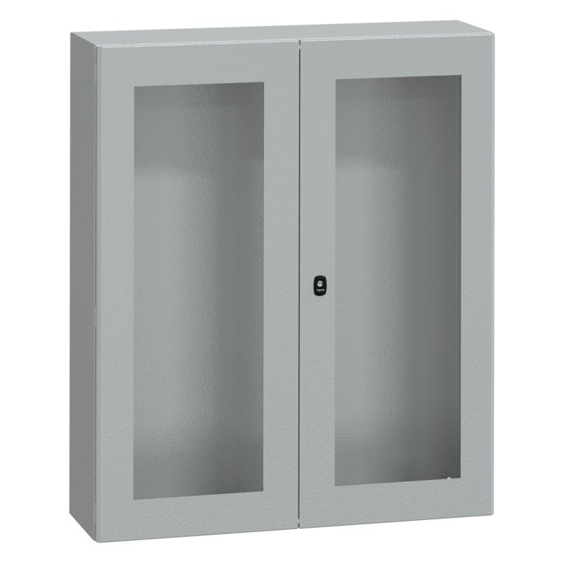 NSYS3D121030DT Schneider Electric PanelSeT S3D Mild Steel 1200H x 1000W x 300mmD Wall Mounting Enclosure IP55 Glazed Door