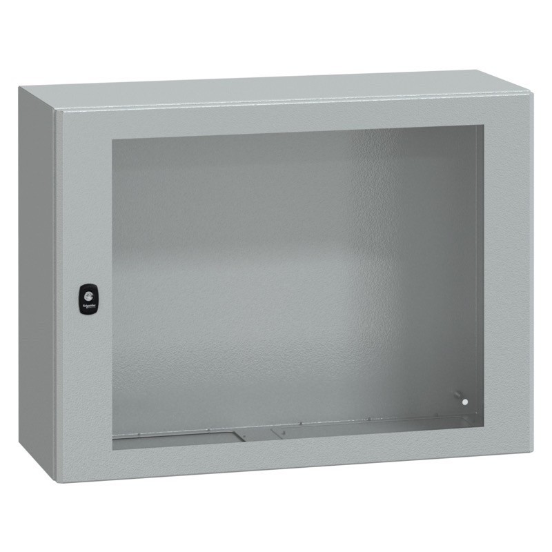NSYS3D6830T Schneider Electric PanelSeT S3D Mild Steel 600H x 800W x 300mmD Wall Mounting Enclosure IP66 Glazed Door