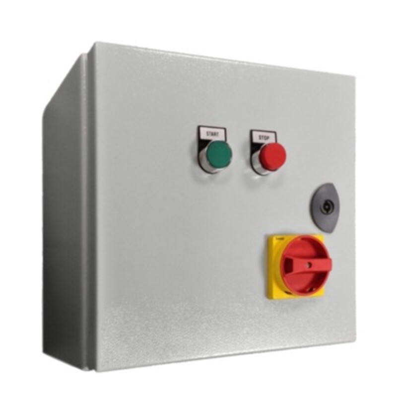 SDSI55415 Lovato Electric L-Starter Star Delta Starter &amp; Isolator 55kW Start/Stop 98A 400VAC Coil IP65 Metal Enclosure