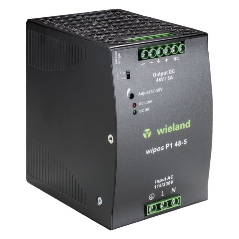 81.000.6134.0 Wieland wipos P1 Power Supply 5A 480W 115-230VAC Input Voltage 47-56VDC Output Voltage