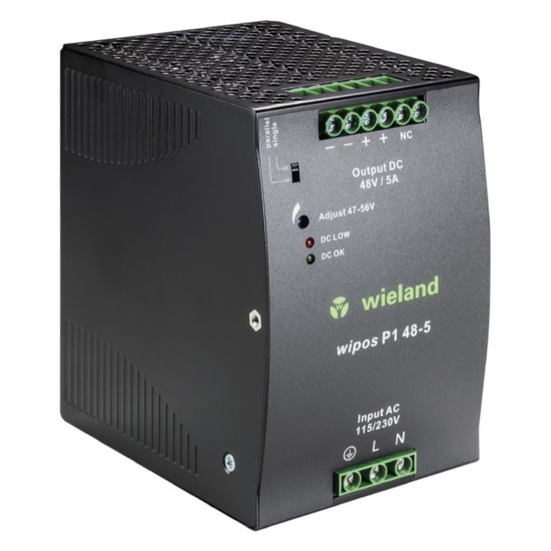 81.000.6134.0 Wieland wipos P1 Power Supply 5A 480W 115-230V AC Input Voltage 47-56V DC Output Voltage