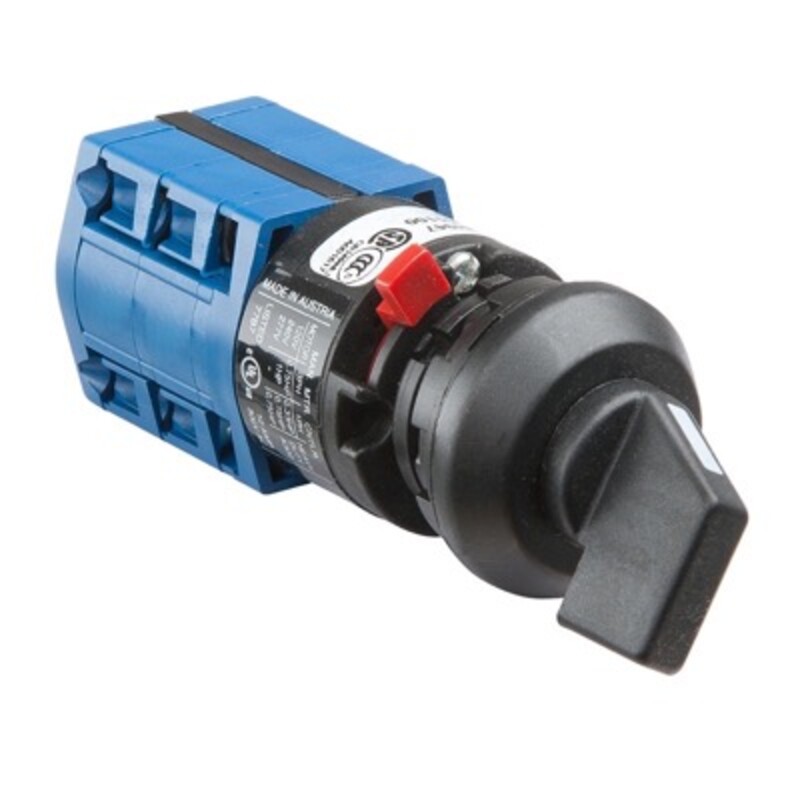 CG4-A202-600FS2 Kraus &amp; Naimer CG OFF/ON Switch 3 Pole 60 Deg Switching Single Hole Fixing with Face Plate Marked "O-1"