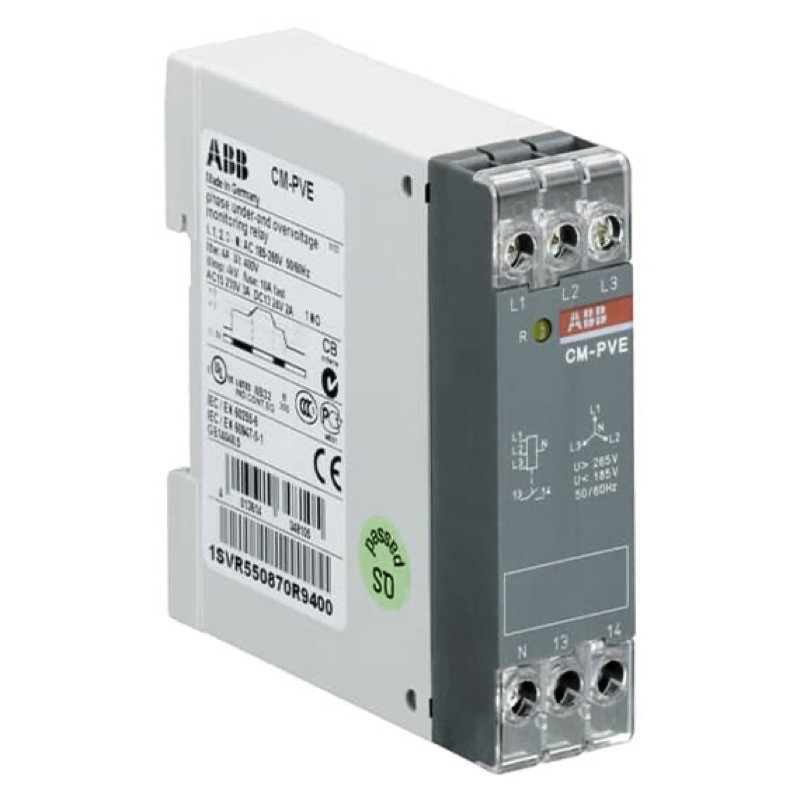ABB CMPVE Three Phase Monitoring Relay Phase Failure, Over and Under Voltage