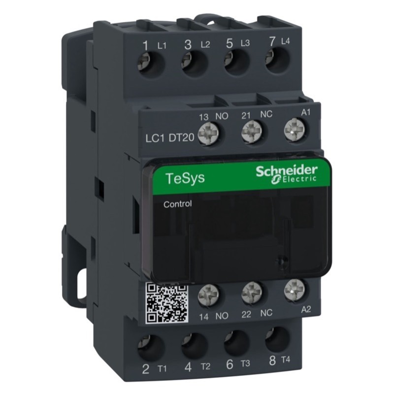 LC1DT20U7 Schneider TeSys D Contactor 4 x N/O Poles 20A AC1 1 x N/C Auxiliary &amp; 1 x N/O Auxiliary 240VAC Coil