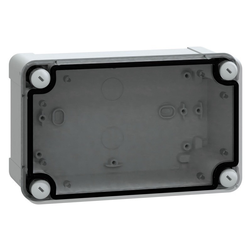 NSYTBP19128T Schneider PanelSeT TBP Polycarbonate 192 x 121 x 87mmD Enclosure Clear Lid IP66 RAL7035