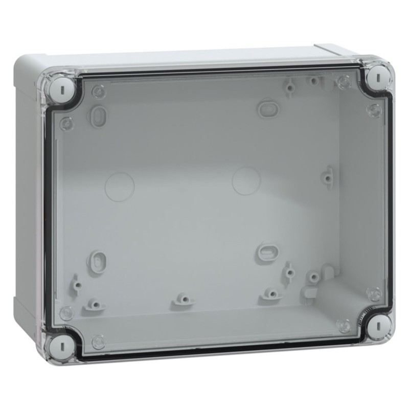 NSYTBP241910HT Schneider PanelSeT TBP Polycarbonate 241 x 194 x 107mmD Enclosure Clear Lid IP66 RAL7035
