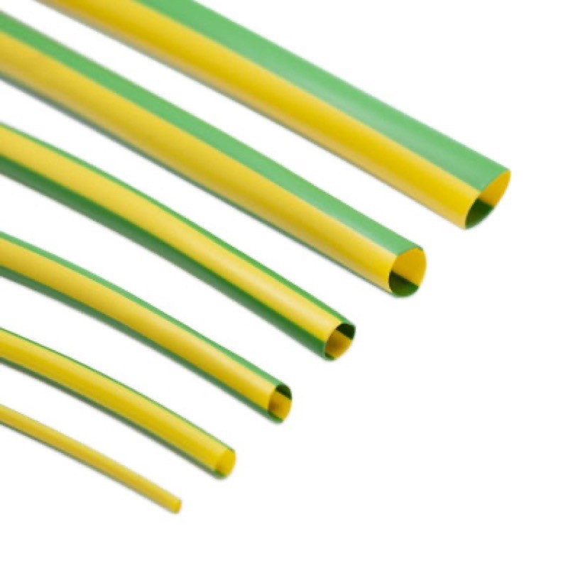 PVC50GN-YW 5mm Green/Yellow PVC Sleeving 100m Coil