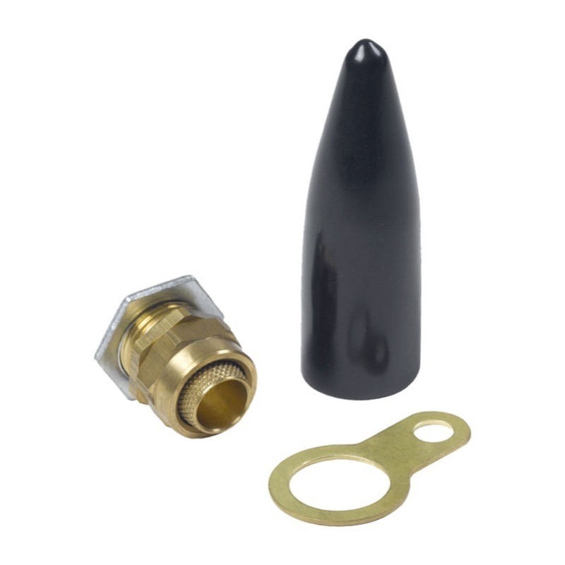 BW40L WISKA BW M40 Brass Gland for SWA Cable IP20 Includes Locknut,  Shroud &amp; Earth Tag