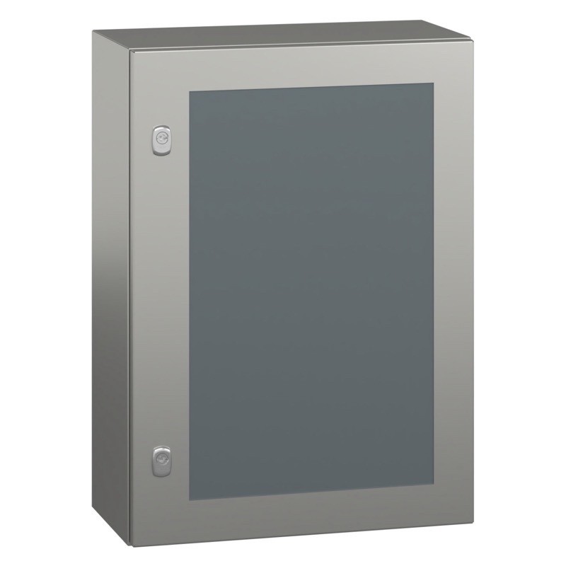 NSYS3X7525T Schneider Electric PanelSeT S3X Stainless Steel 304L 700H x 500W x 250mmD Wall Mounting Enclosure IP66 Glazed Door