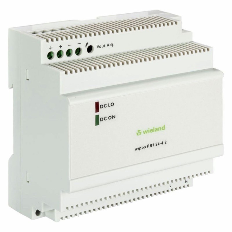 81.000.6340.0 Wieland wipos PB1 Power Supply 4.2A 100W 90-264V AC Input Voltage 24V DC Output Voltage