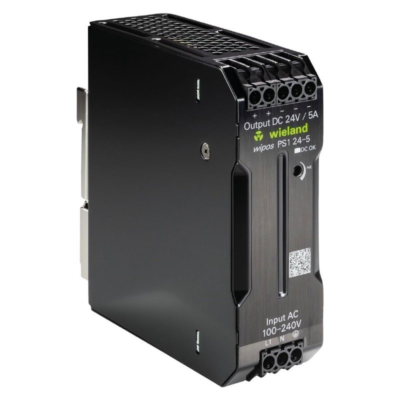 81.000.6530.0Wieland wipos PS1 Power Supply 5A 120W 85-264V AC Input Voltage 21.6-27.6V DC Output Voltage