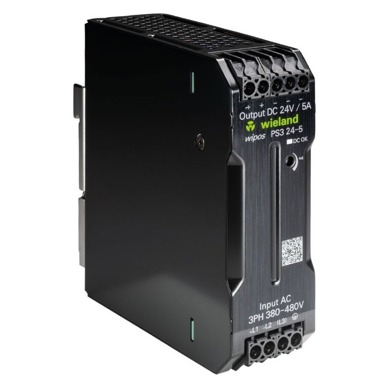 Wieland wipos PS3 Power Supply 5A 120W 320576VAC 3 Phase Input Voltage