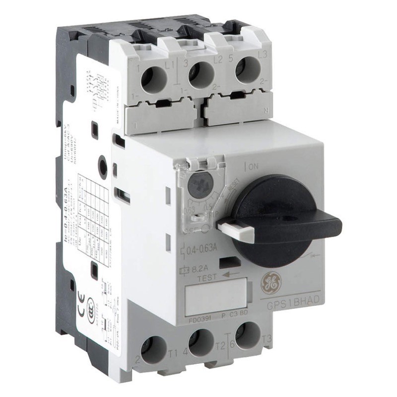 GPS1BHAE / 101238 GE GPS1B 0.63 - 1A Motor Circuit Breaker with Rotary Knob Control Motor Rating 0.25kW