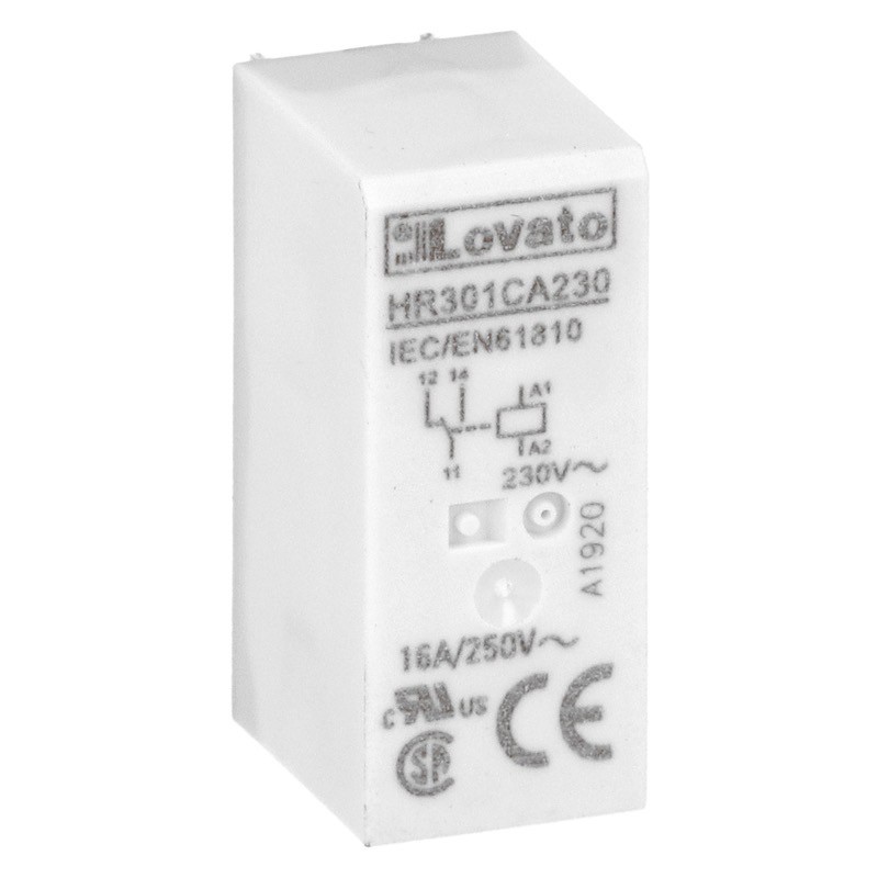 HR301CA230 Lovato Electric HR30 Single Pole 10A Relay 230VAC Coil 1 Change-Over Contact
