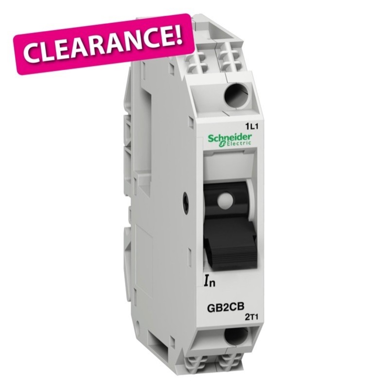 GB2CB05 Schneider TeSys GB2 1 Pole Control Circuit Breaker 0.5A
