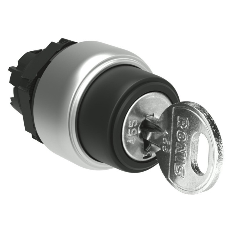 LPCS320 Lovato Electric Platinum 2 Position Key Switch Actuator O-I Stay Put Key Removable in Left Hand &#039;O&#039; Position