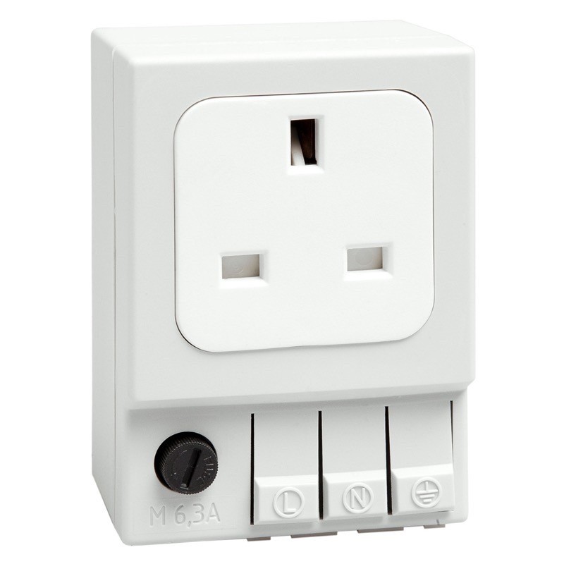 03503.0-00 STEGO SD 035 DIN Rail Mounted Electrical Socket with Fuse UK/Ireland