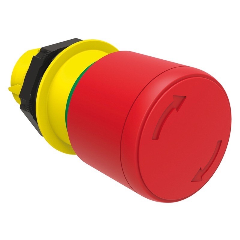 LPCB6634 Lovato Electric Platinum 30mm Red Emergency Stop Actuator 22.5mm Turn to Release