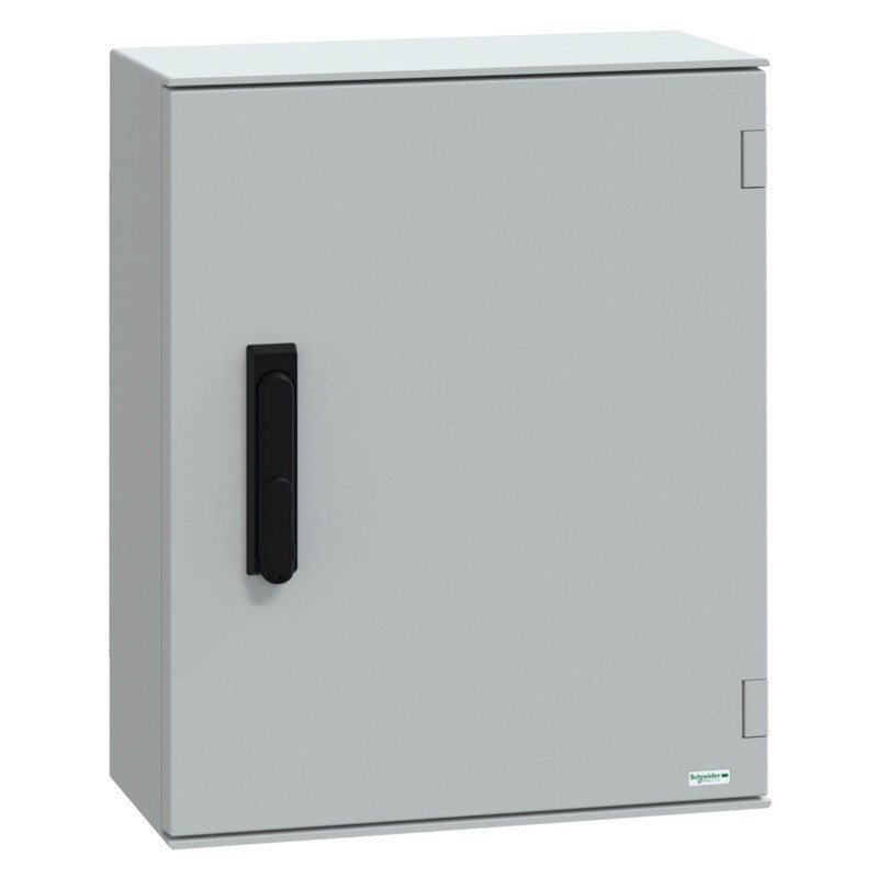 NSYPLM54VG Schneider PanelSeT PLM GRP 530H x 430W x 200mmD Wall Mounting Enclosure IP66 3 Point Lock