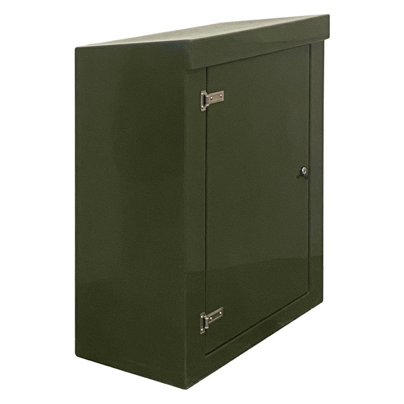 RSC1194GN-SS GRP 1150H x 945W x 470mmD Roadside Cabinet Green IP55 with Open Bottom Stainless Steel Hinges
