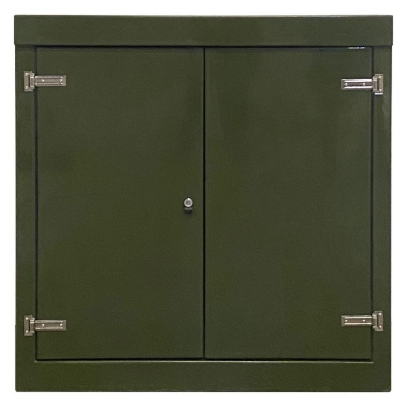 RSC12125GN-SS GRP 1260H x 1215W x 500mmD Roadside Cabinet IP55 with Open Bottom Stainless Steel Hinges