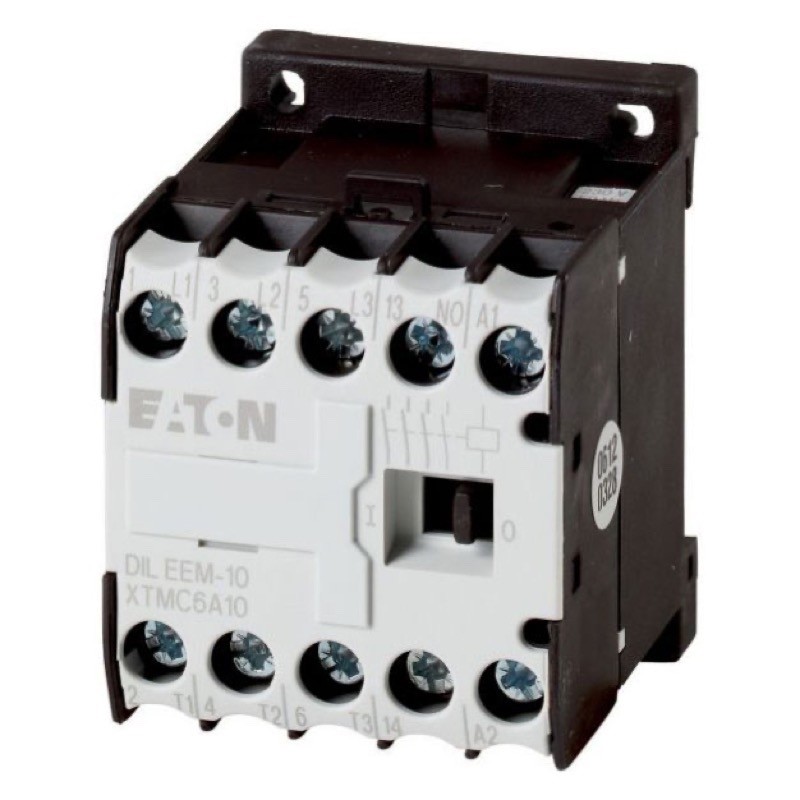 DILEEM-10(230V50HZ,240V60HZ) Eaton DILEM Contactor 3 Pole 6.6A AC3 3kW 1 x N/O Auxiliary 230VAC Coil