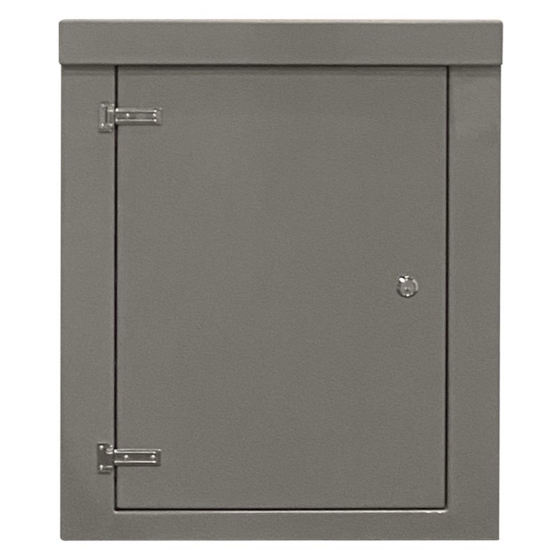 RSC1194GY-SS GRP 1150H x 945W x 470mmD Roadside Cabinet Grey IP55 with Open Bottom Stainless Steel Hinges