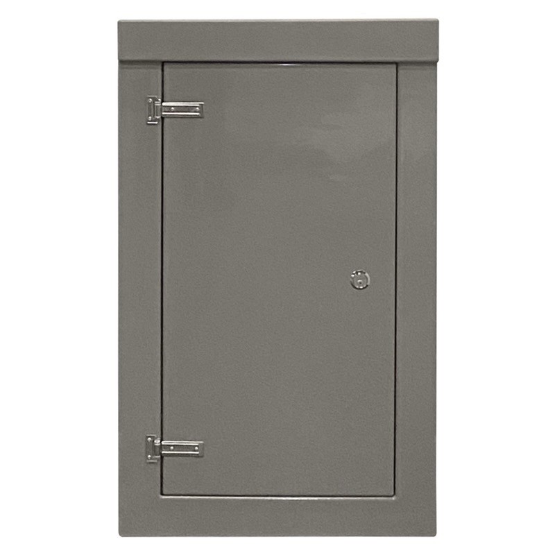 RSC1275GY-SS GRP 1250H x 745W x 500mmD Roadside Cabinet Grey IP55 with Open Bottom Stainless Steel Hinges