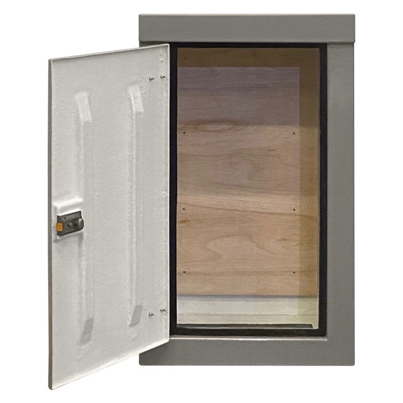 RSC1275GY-SS GRP 1250H x 745W x 500mmD Roadside Cabinet Grey IP55 with Open Bottom Stainless Steel Hinges