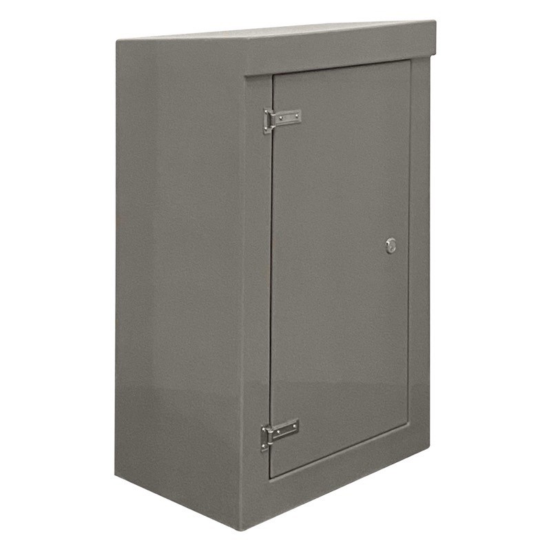 RSC1275GY-SS GRP 1250H x 745W x 500mmD Roadside Cabinet Grey IP55 with Open Bottom Stainless Steel Hinges