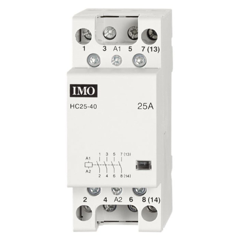 HC25-4024 IMO HC 4 Pole Modular Contactor 4 x N/O 24VAC Coil 25A AC1