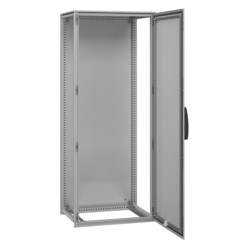 NSYSFN2016402DP Schneider PanelSeT SFN Mild Steel 2000H x 1600W x 400mmD Floor Standing Enclosure Double Door IP55 with Mounting Plate
