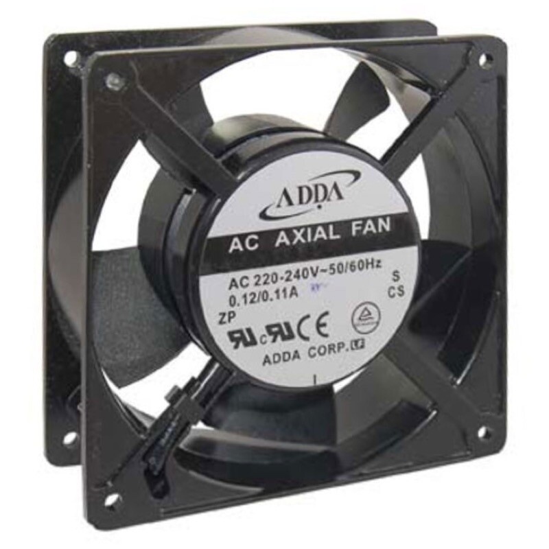 ILS128-2-HTS 120 x 120 x 38mm Aluminium Fan 230V AC with Terminal Connectors