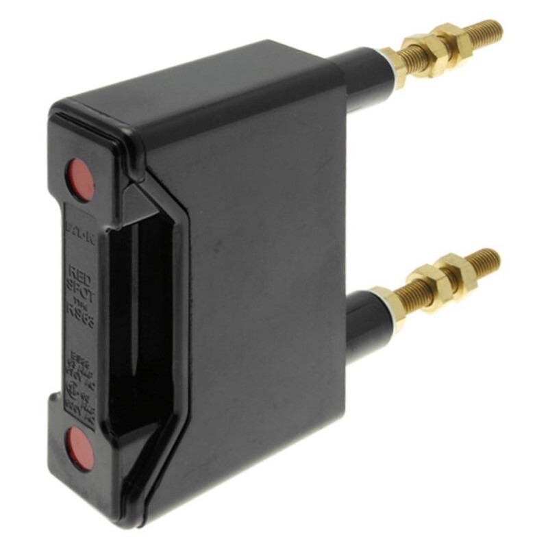 RS63P Eaton Bussmann Red Spot Fuse Holder 63A Black for BS88 A3 Fuse Back Stud Connected