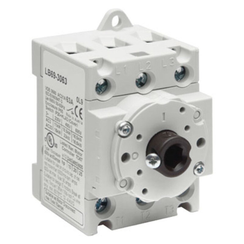 LB69-3063 IMO LB69 63A 3 Pole Isolator for Base or DIN Rail Mounting