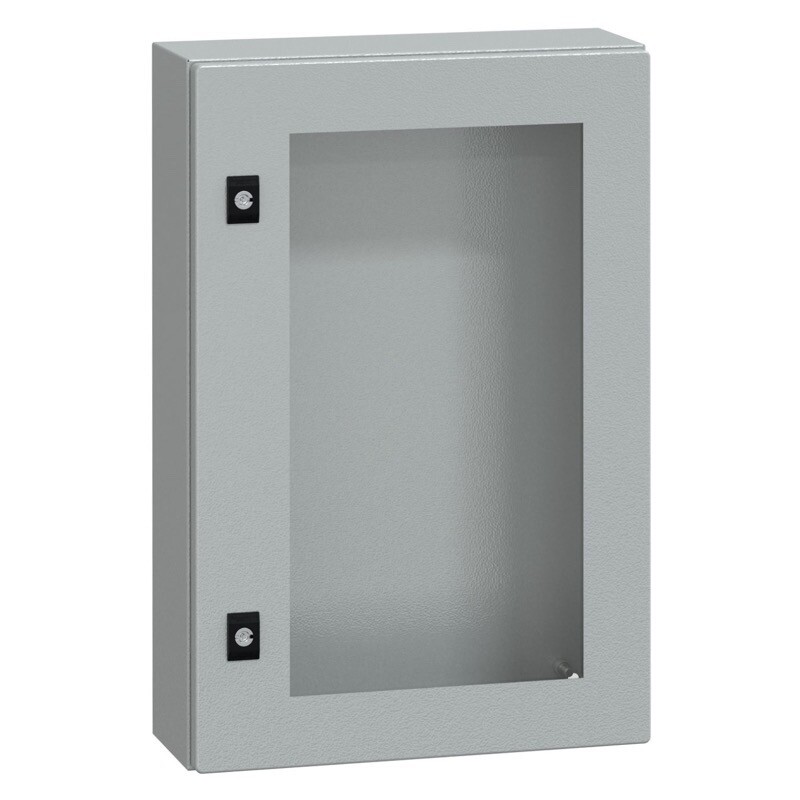 NSYCRN64150T Schneider PanelSeT CRN Mild Steel 600H x 400W x 150mmD Wall Mounting Enclosure IP66 Glazed Door